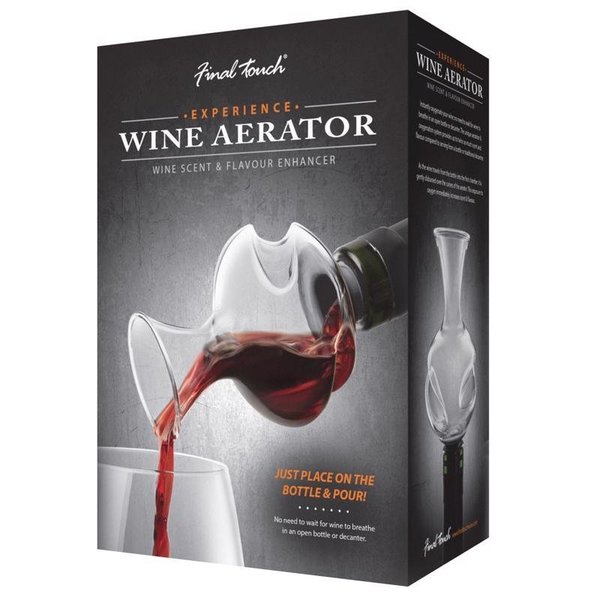 Final Touch Clear Glass Aerating Wine Pourer WA73